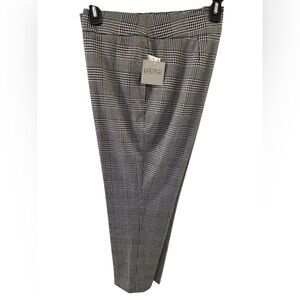 NWT Kasper Straight Leg Pants Black and White Houndstooth Pattern Size 18
